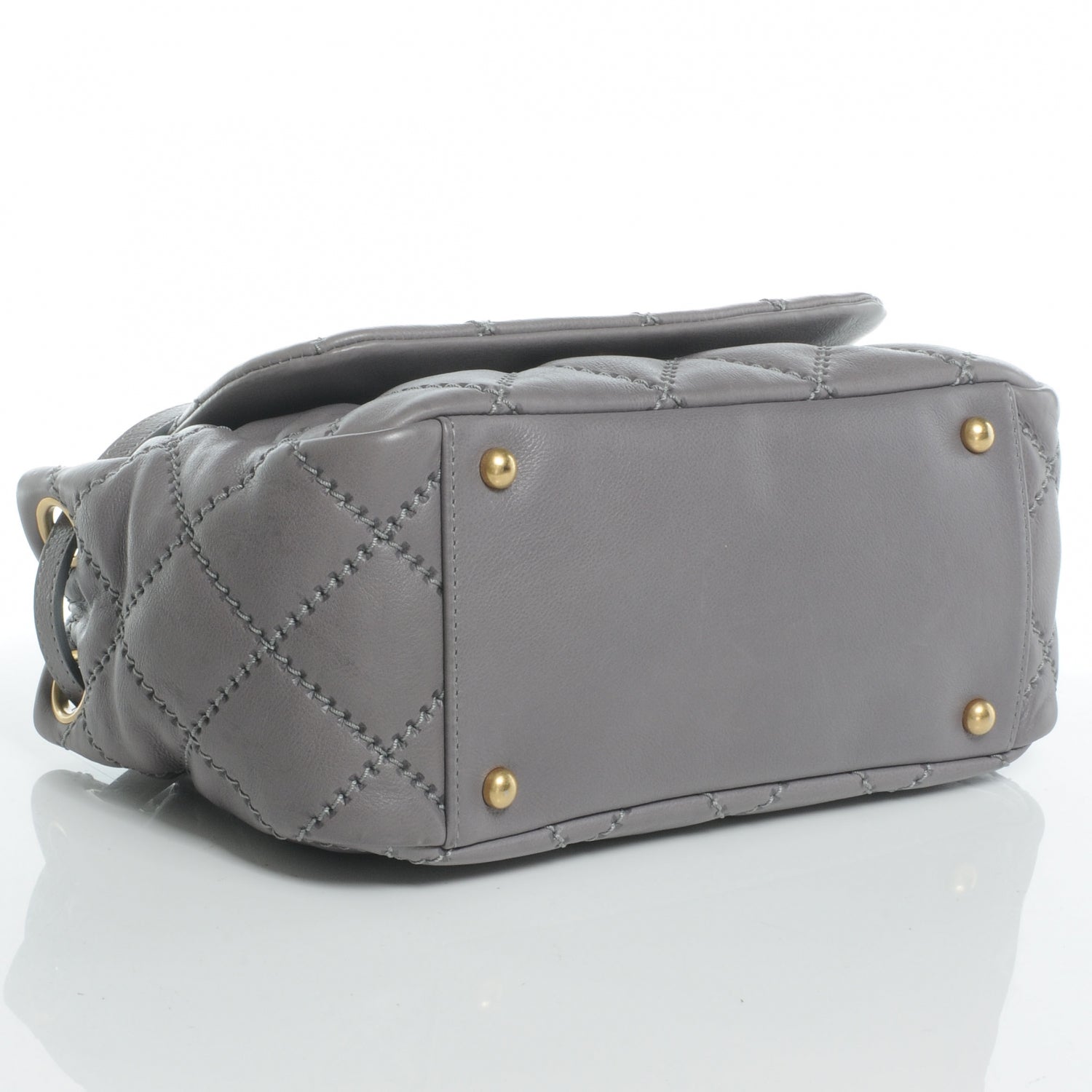 Chanel Calfskin Quilted Retro Chain Flap Grey 4 of 8
