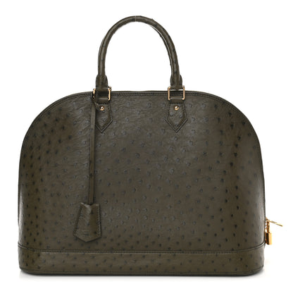 Louis Vuitton Ostrich Alma GM Olive 1 of 14