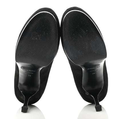 Saint Laurent Suede Calfskin Tribtoo 80 Pumps 38 Black 5 of 8