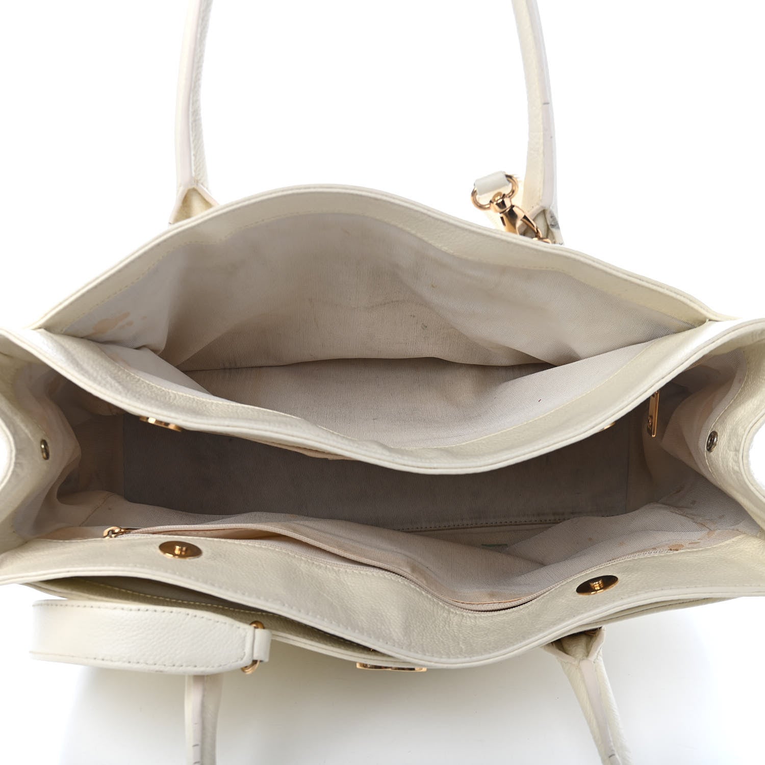 Chanel Calfskin Cerf Executive Shopper Tote White 5 of 22