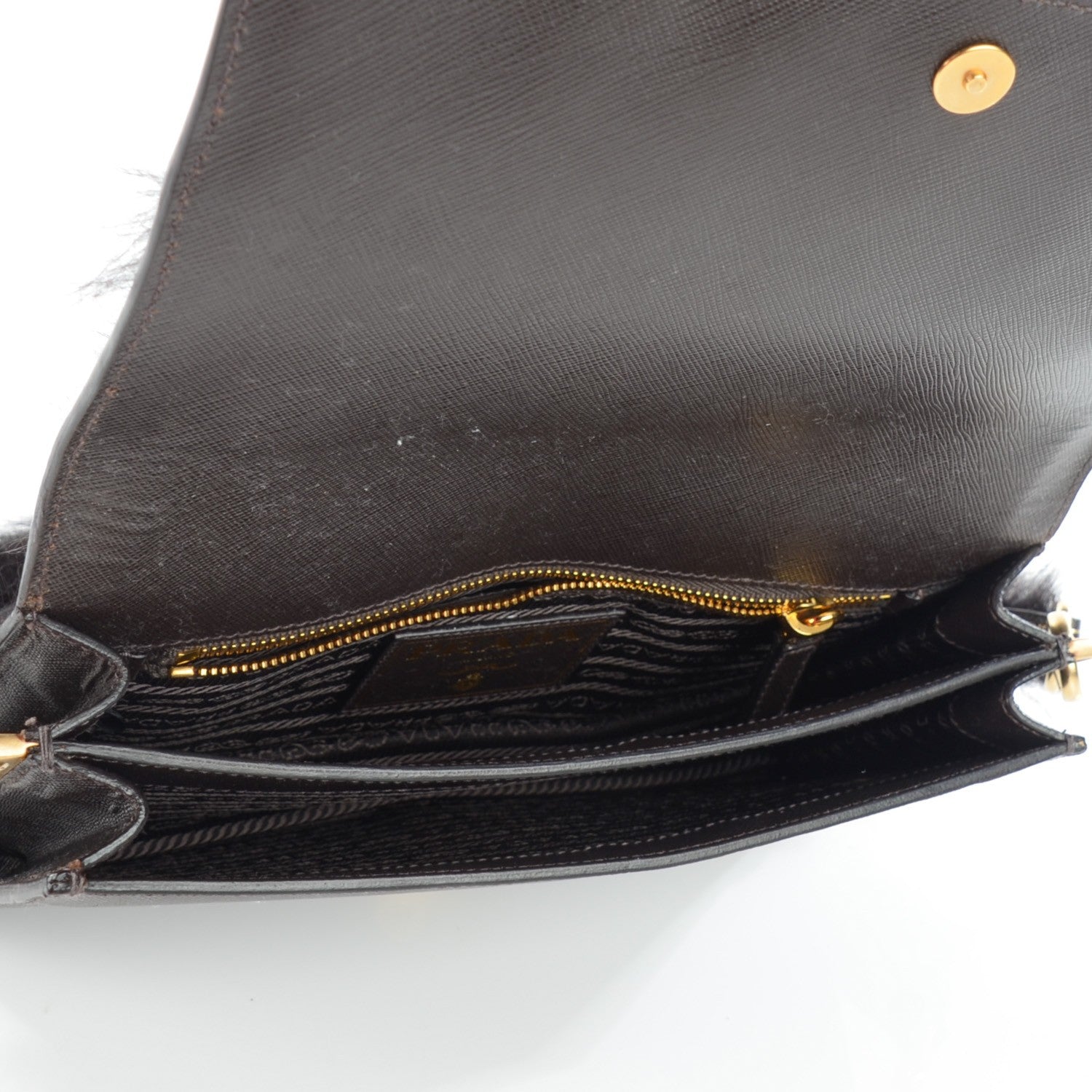 Prada Calf Hair Leopard Print Shoulder Bag Avorio 5 of 8