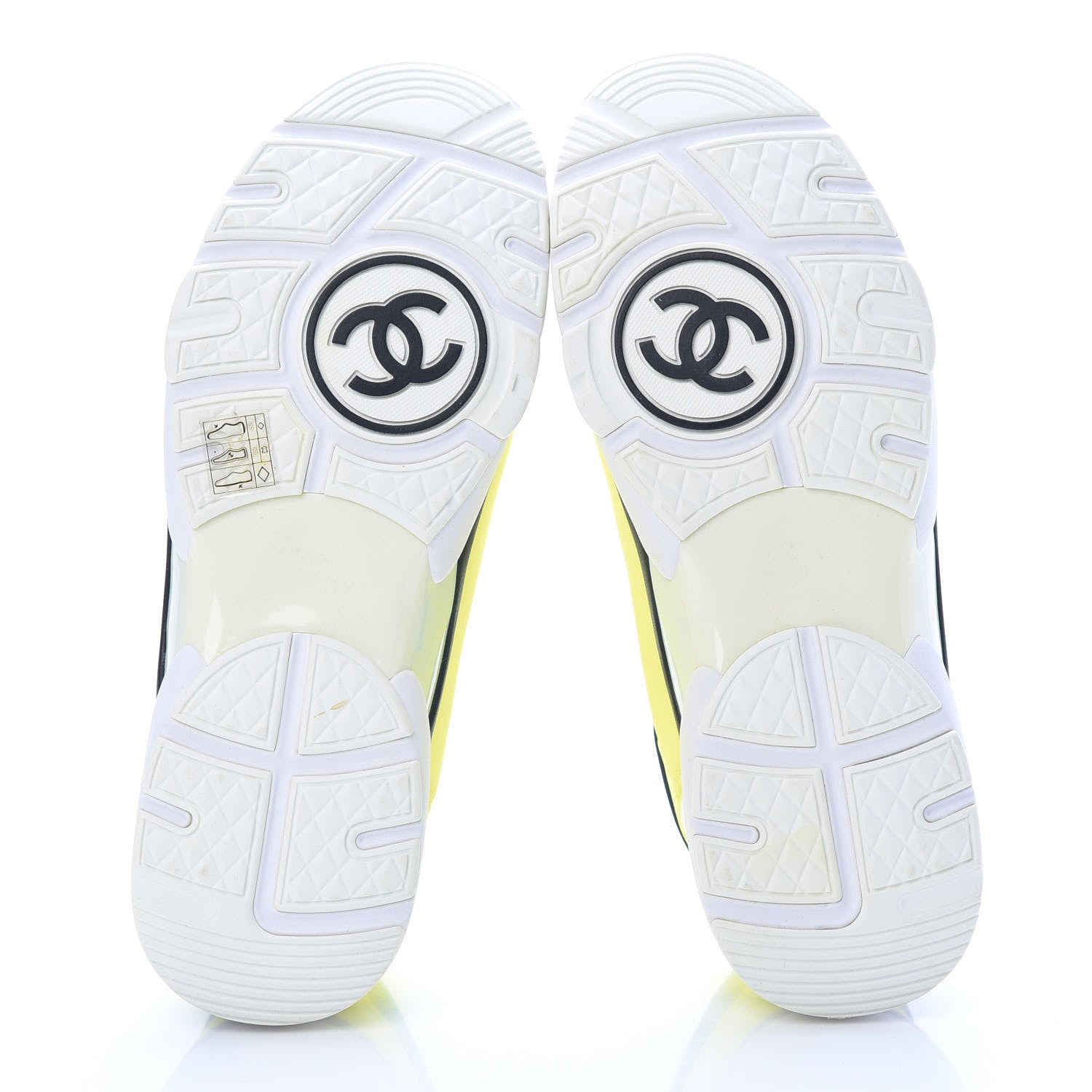 Chanel Lycra Fabric CC Sneakers 42 Yellow 5 of 7