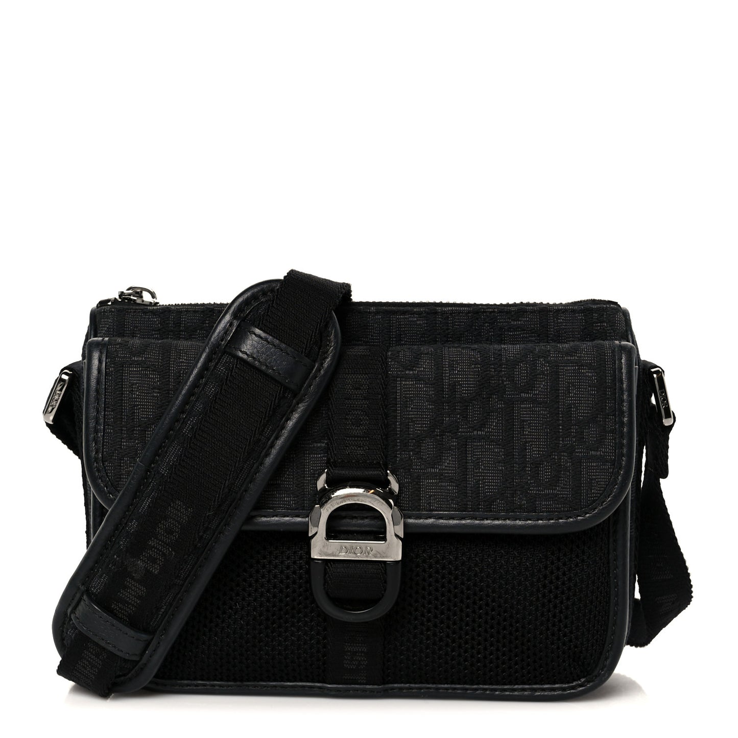 Oblique Jacquard Dior 8 Bag With Strap Black Multicolor