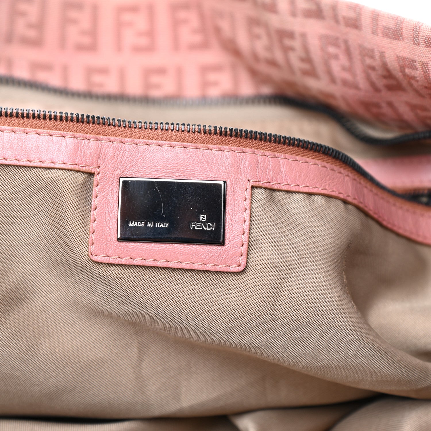 Fendi Zucchino Shopper Tote Pink 6 of 10