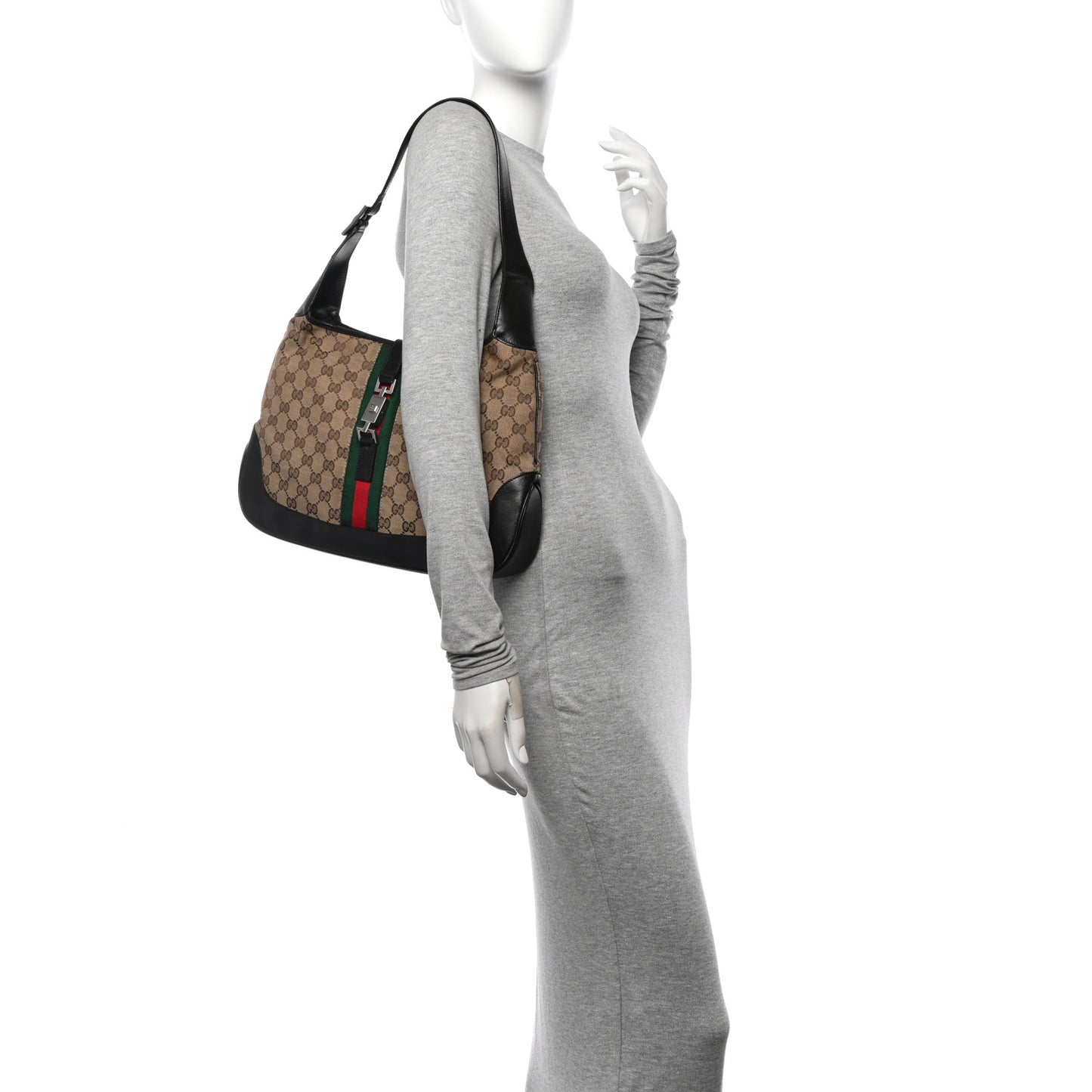 Monogram Web Jackie O Hobo Dark Brown