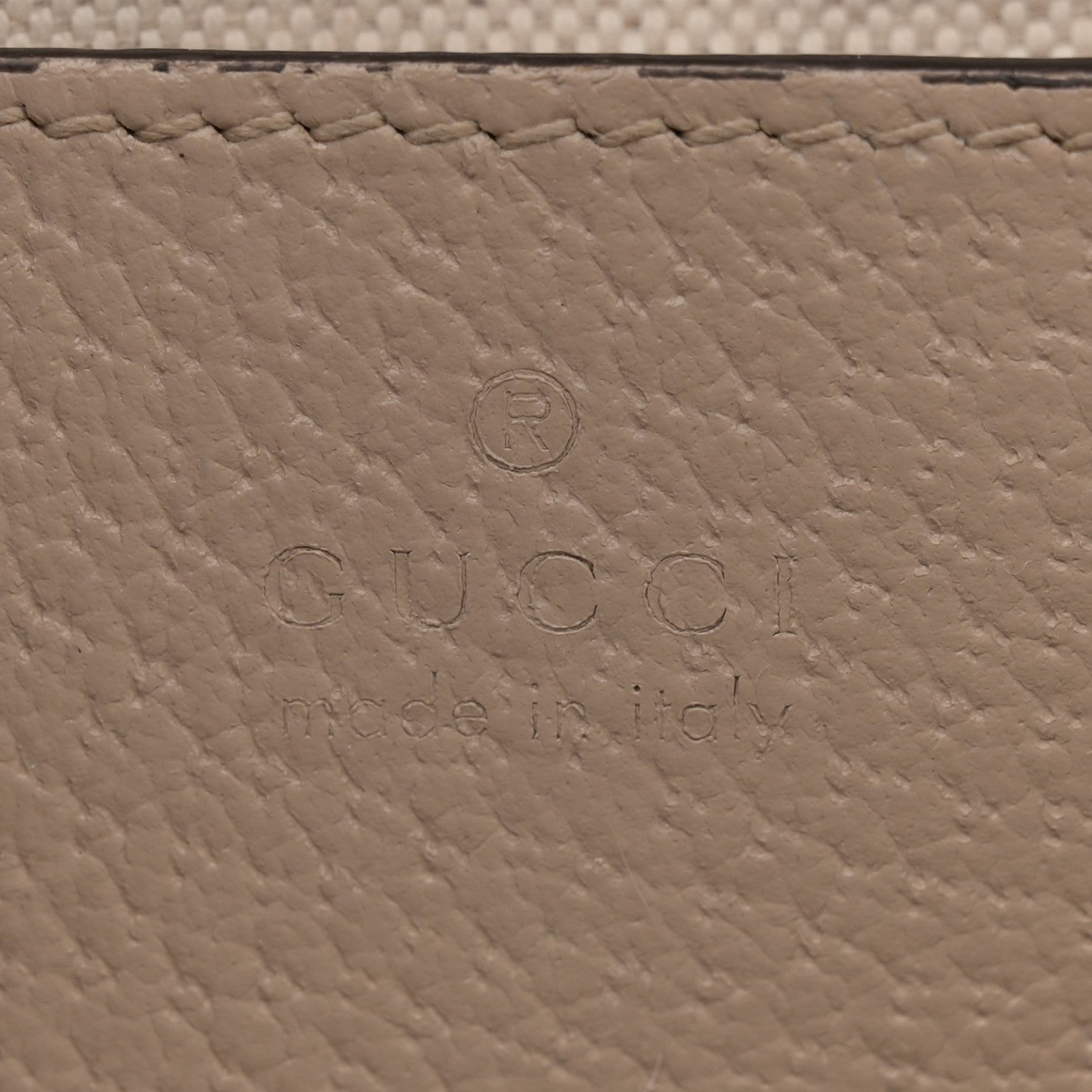 Gucci GG Supreme Monogram Textured Dollar Calfskin Web Mini Horsebit 1955 Shoulder Bag Beige Mystic White Oatmeal 6 of 14