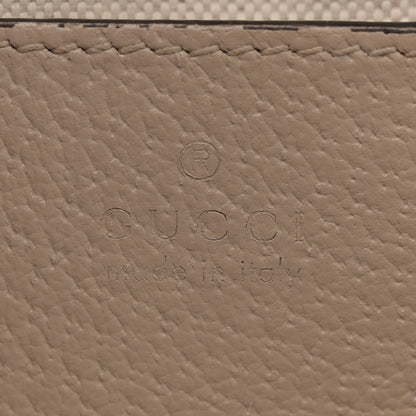 Gucci GG Supreme Monogram Textured Dollar Calfskin Web Mini Horsebit 1955 Shoulder Bag Beige Mystic White Oatmeal 6 of 14