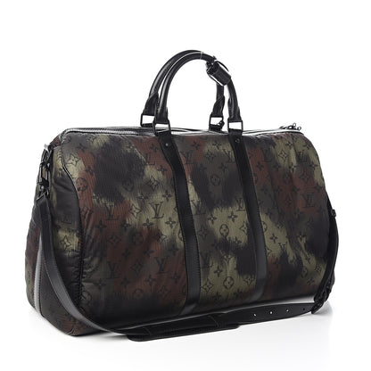 Louis Vuitton Nylon Monogram Camouflage Keepall Bandouliere 50 Kaki 2 of 9
