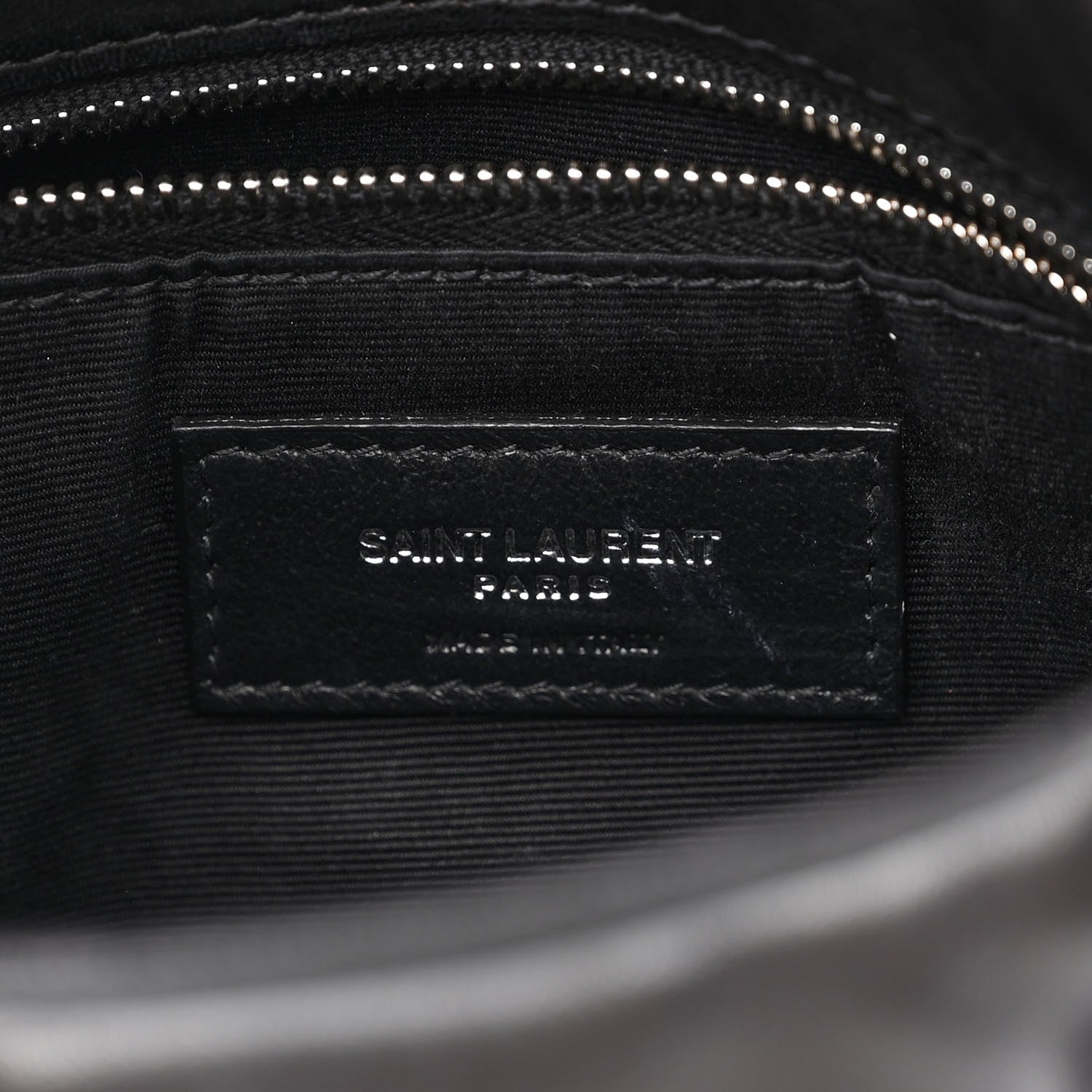 Saint Laurent Lambskin Quilted Small Loulou Puffer Monogram Chain Satchel Black 7 of 13