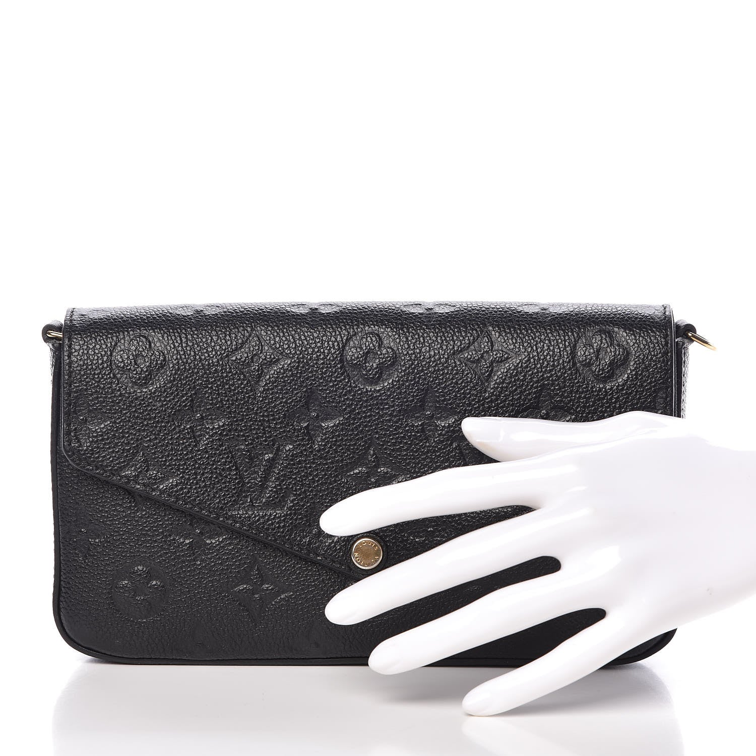 Louis Vuitton Empreinte Pochette Felicie Chain Wallet Black 2 of 9