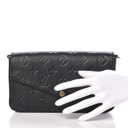 Louis Vuitton Empreinte Pochette Felicie Chain Wallet Black 2 of 9