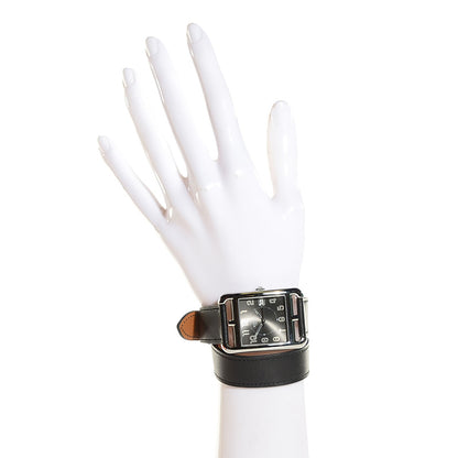 Hermes Stainless Steel Barenia 33mm Cape Cod Quartz Watch Noir 13 of 22
