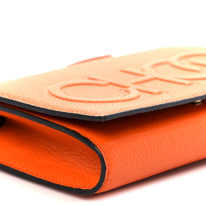 Jimmy Choo Grainy Calfskin Sonia Wallet On Chain Amber Orange 16 of 19