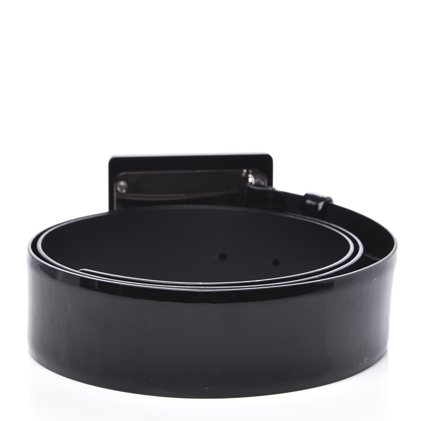 Patent Resin Belt 110 44 Black White