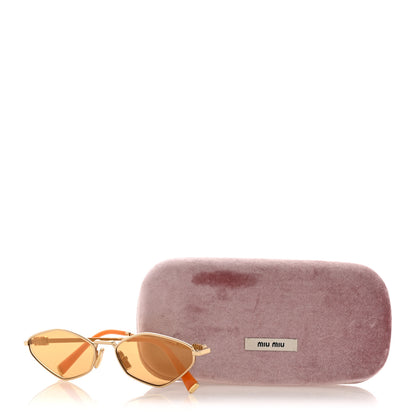 Miu Miu Metal Oval Sunglasses SMU56Z Orange 9 of 9