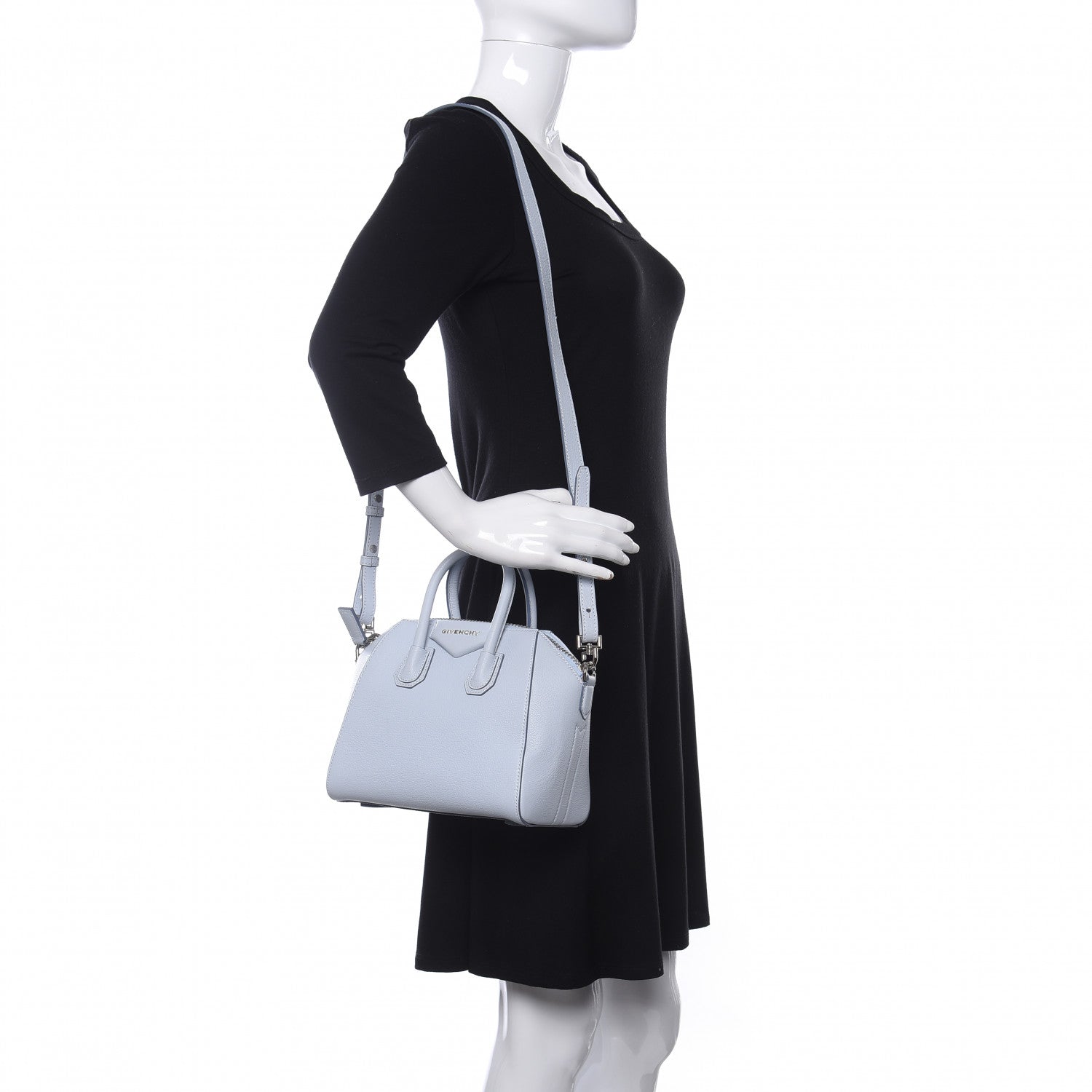 Givenchy Sugar Goatskin Mini Antigona Baby Blue 2 of 9