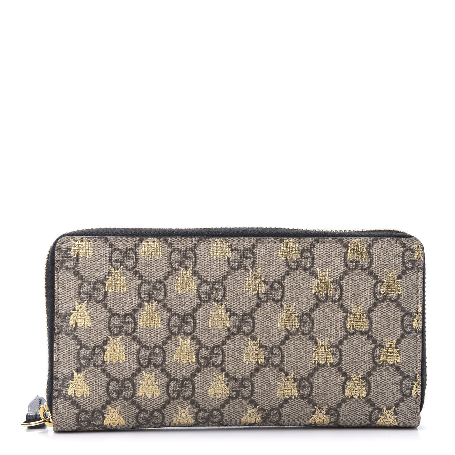 Gucci GG Supreme Monogram Bees Zip Around Wallet 1 of 8