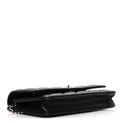 Chanel Caviar Quilted CC Turnlock Wallet On Chain WOC Black 4 of 12
