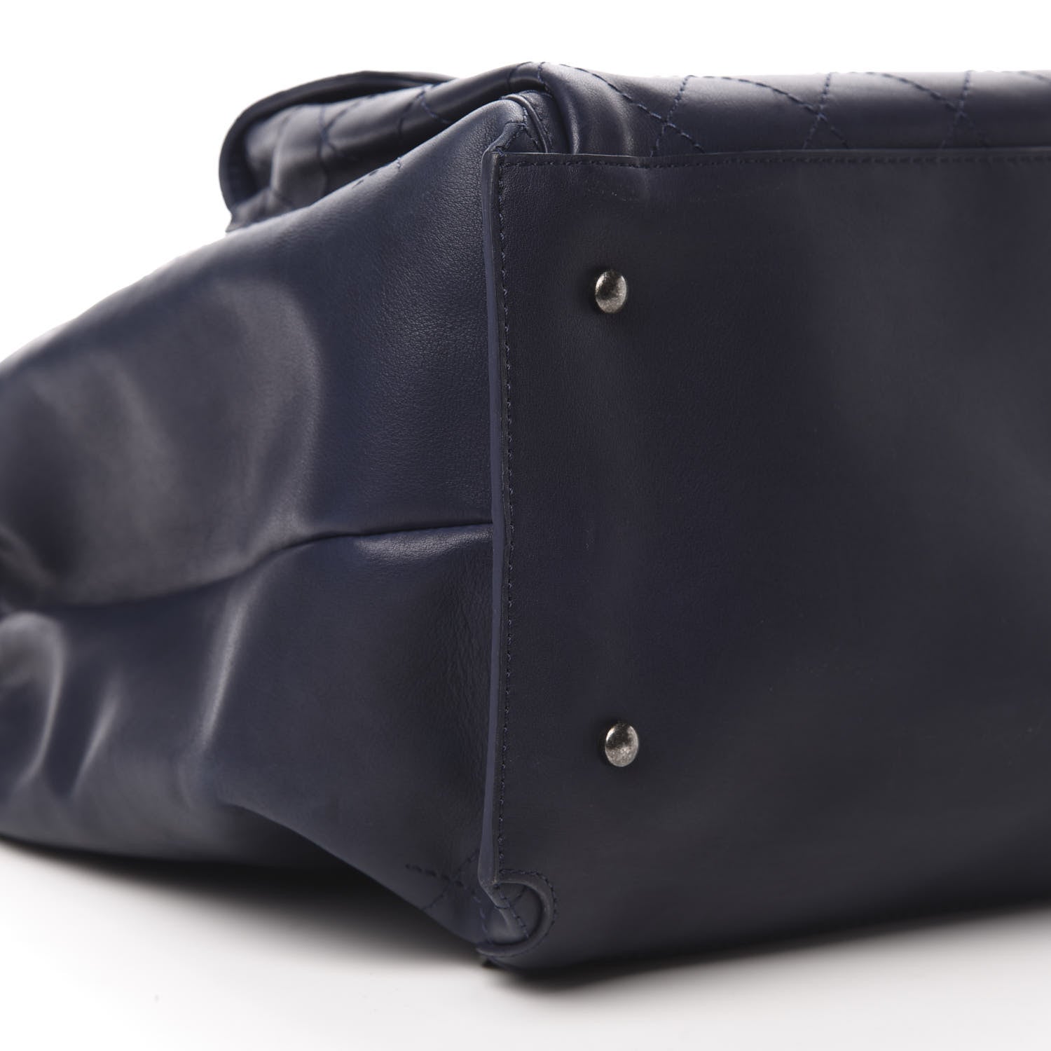 Chanel Calfskin Stitched Large Urban Luxury Drawstring Backpack Navy Blue 8 of 13