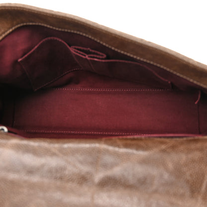 Chanel Crumpled Grained Calfskin Jumbo CC Crave Flap Brown 5 of 10