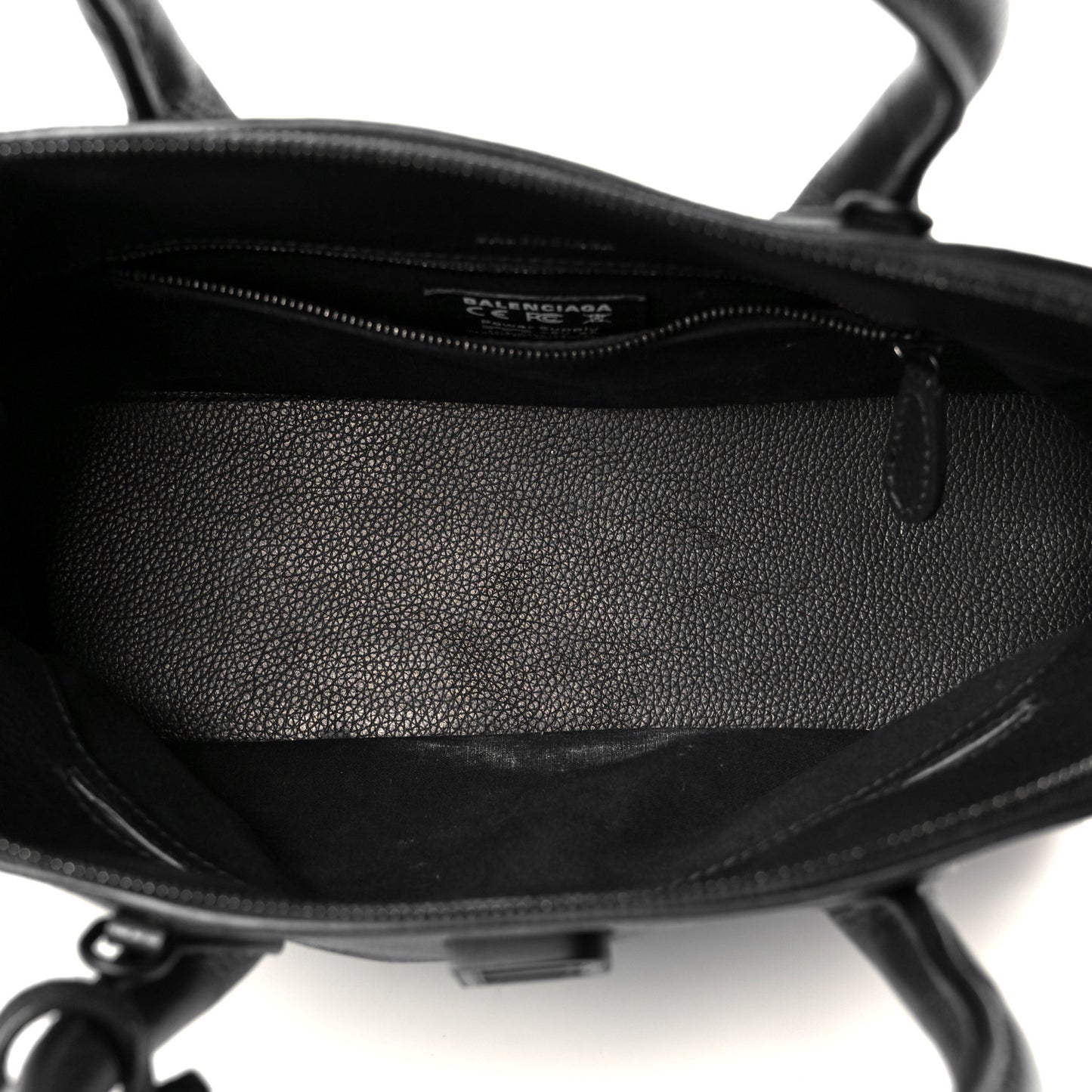 Calfskin LED Logo Projector Top Handle Bag Black