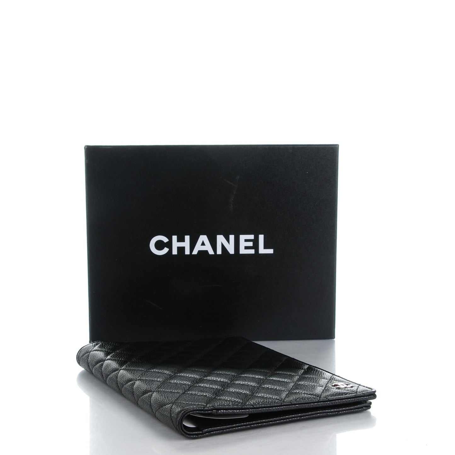 Caviar Quilted Notebook Agenda Cover Black