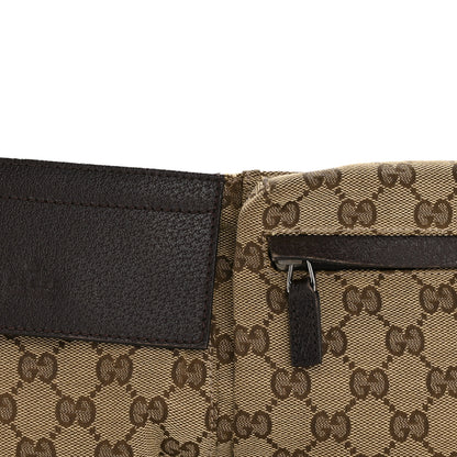 Gucci GG Monogram Double Pocket Belt Bag Dark Brown 8 of 12