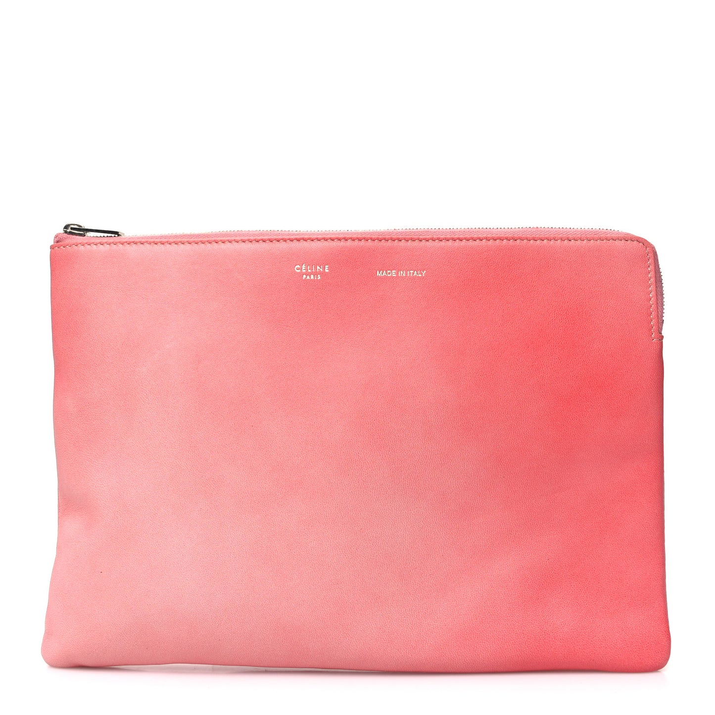 Cloudy Lambskin Solo Zip Pouch Pink