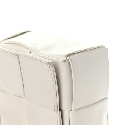 Bottega Veneta Lambskin Maxi Intrecciato Cassette Crossbody Bag White 13 of 16