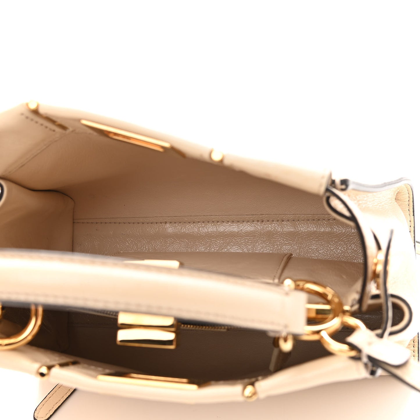 Agnello Old Shine Mini Peekaboo Iconic Satchel Camelia