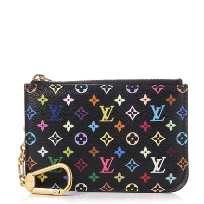 Louis Vuitton Monogram Multicolor Key Pouch Black Violet 1 of 7