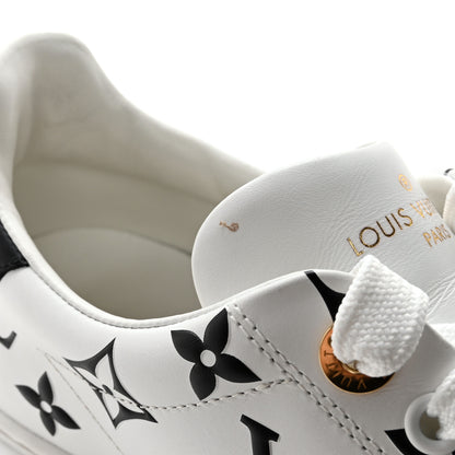 Louis Vuitton Calfskin Monogram Debossed Time Out Sneakers 39 Black 10 of 13
