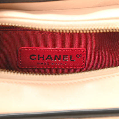 Chanel Aged Calfskin Quilted Small Gabrielle Hobo Beige Black 6 of 10