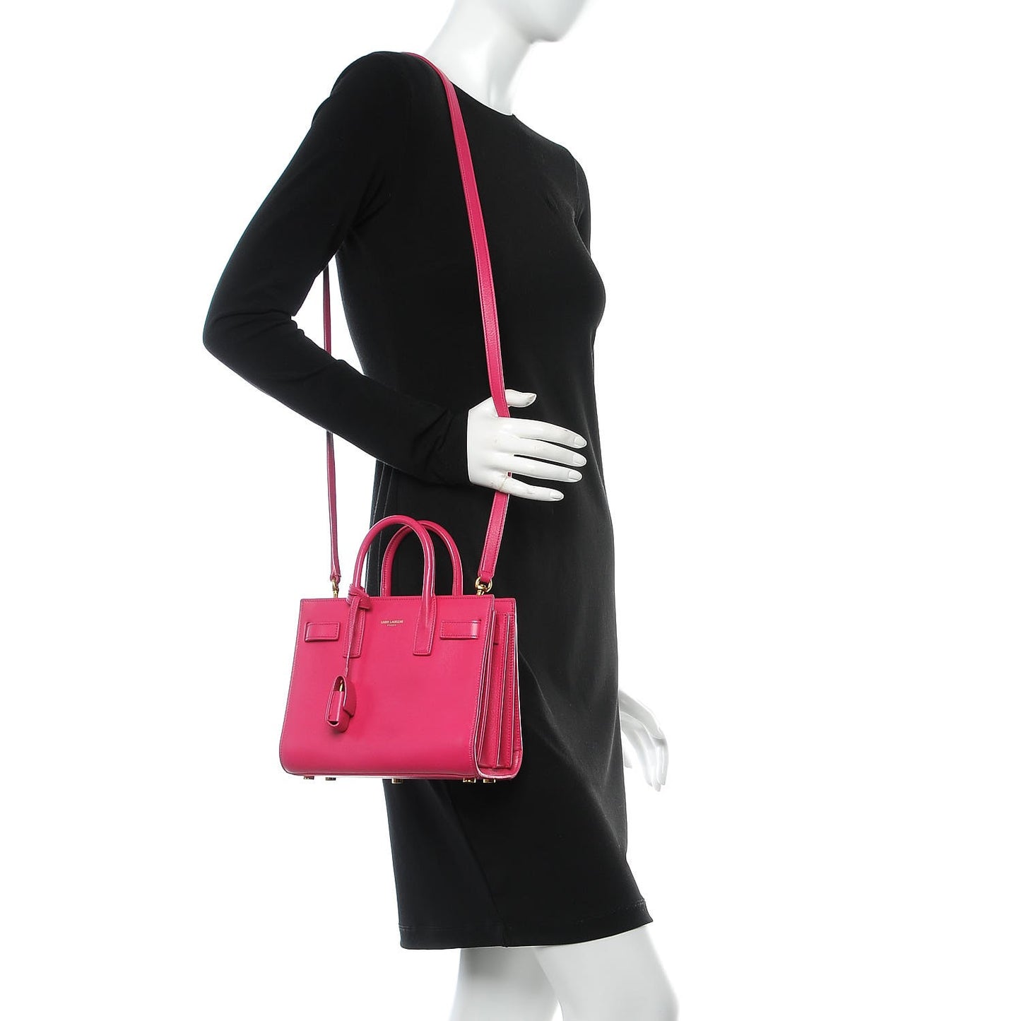 Calfskin Nano Sac De Jour Lipstick Fuchsia