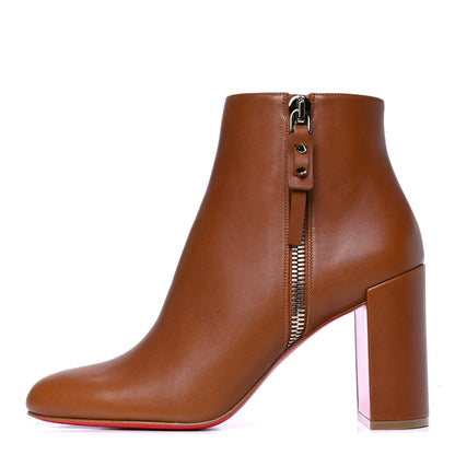 Christian Louboutin Calfskin Ziptotal 85 Ankle Boots 40 Cuoio 1 of 5