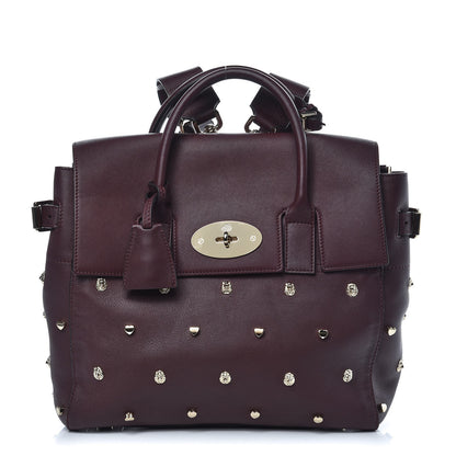 Mulberry Calfskin Studded Medium Cara Delevingne Convertible Satchel Oxblood 1 of 9