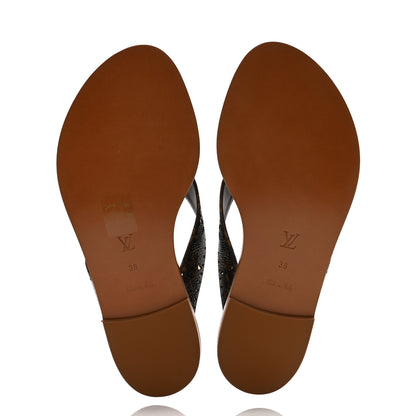 Louis Vuitton Monogram Sunny Flat Thong Sandals 38 Brown 5 of 12