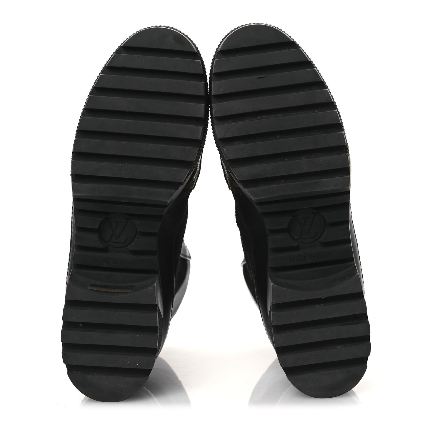 Suede Calfskin Monogram World Tour Platform Desert Boots 36.5 Black