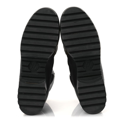 Louis Vuitton Suede Calfskin Monogram World Tour Platform Desert Boots 36.5 Black 7 of 14