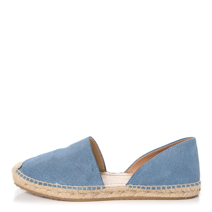 Jimmy Choo Denim Dreya D'Orsay Espadrilles 37 Blue 1 of 10