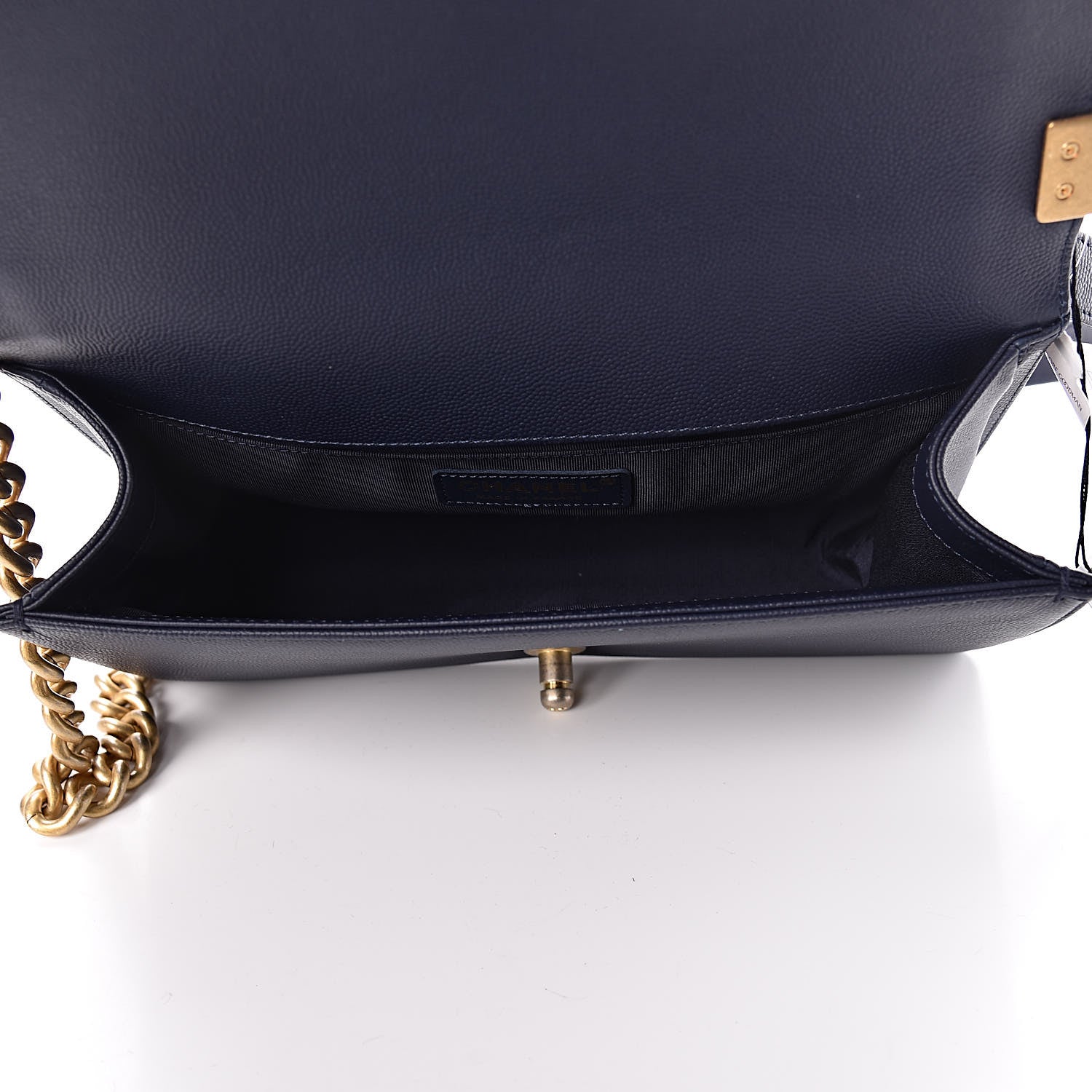 Chanel Caviar Quilted Medium Boy Flap Navy 5 of 11