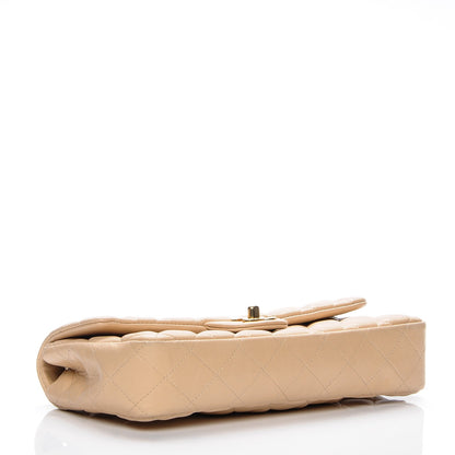 Chanel Lambskin Quilted East West Flap Beige 4 of 8