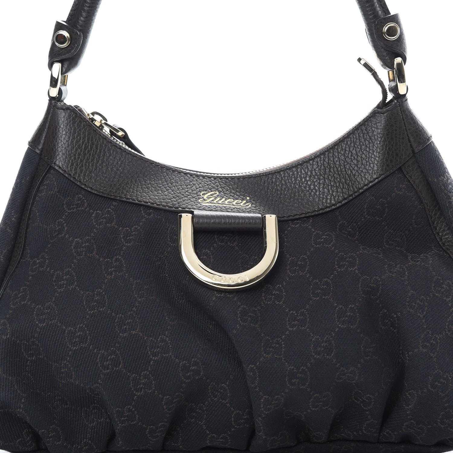 Gucci Monogram D Ring Hobo Dark Brown 8 of 13