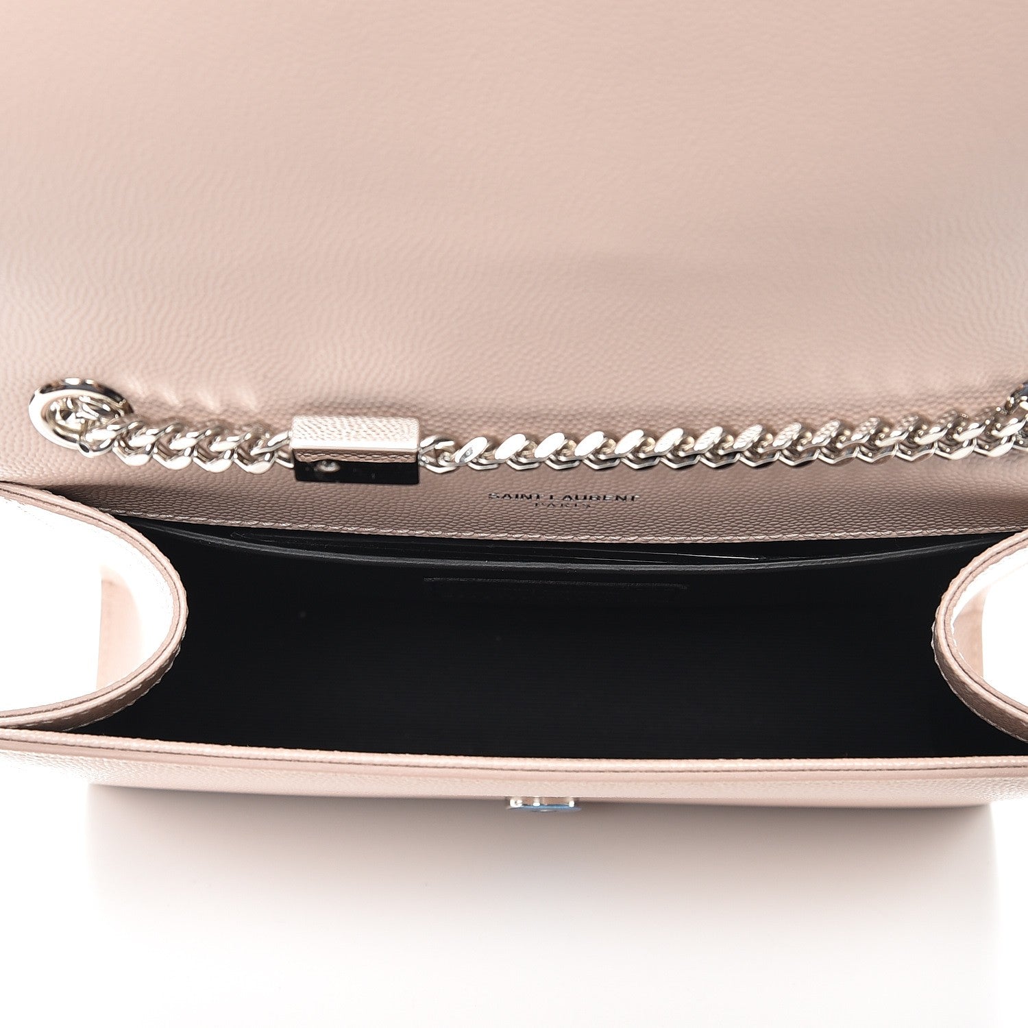 Saint Laurent Grain De Poudre Small Monogram Kate Satchel Marble Pink 5 of 8