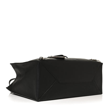 Balenciaga Grained Calfskin Silver Metallic Edge Hardware Papier A4 Tote Black 4 of 11