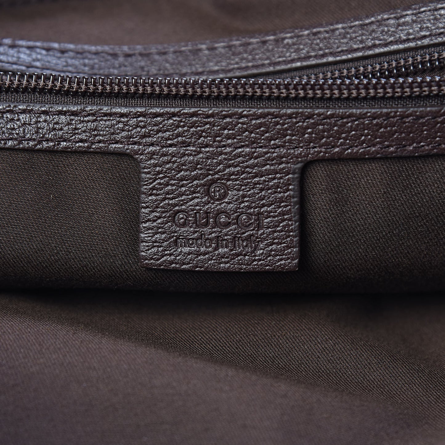 GG Monogram Medium Web Handle Vertical Tote Bag Dark Brown