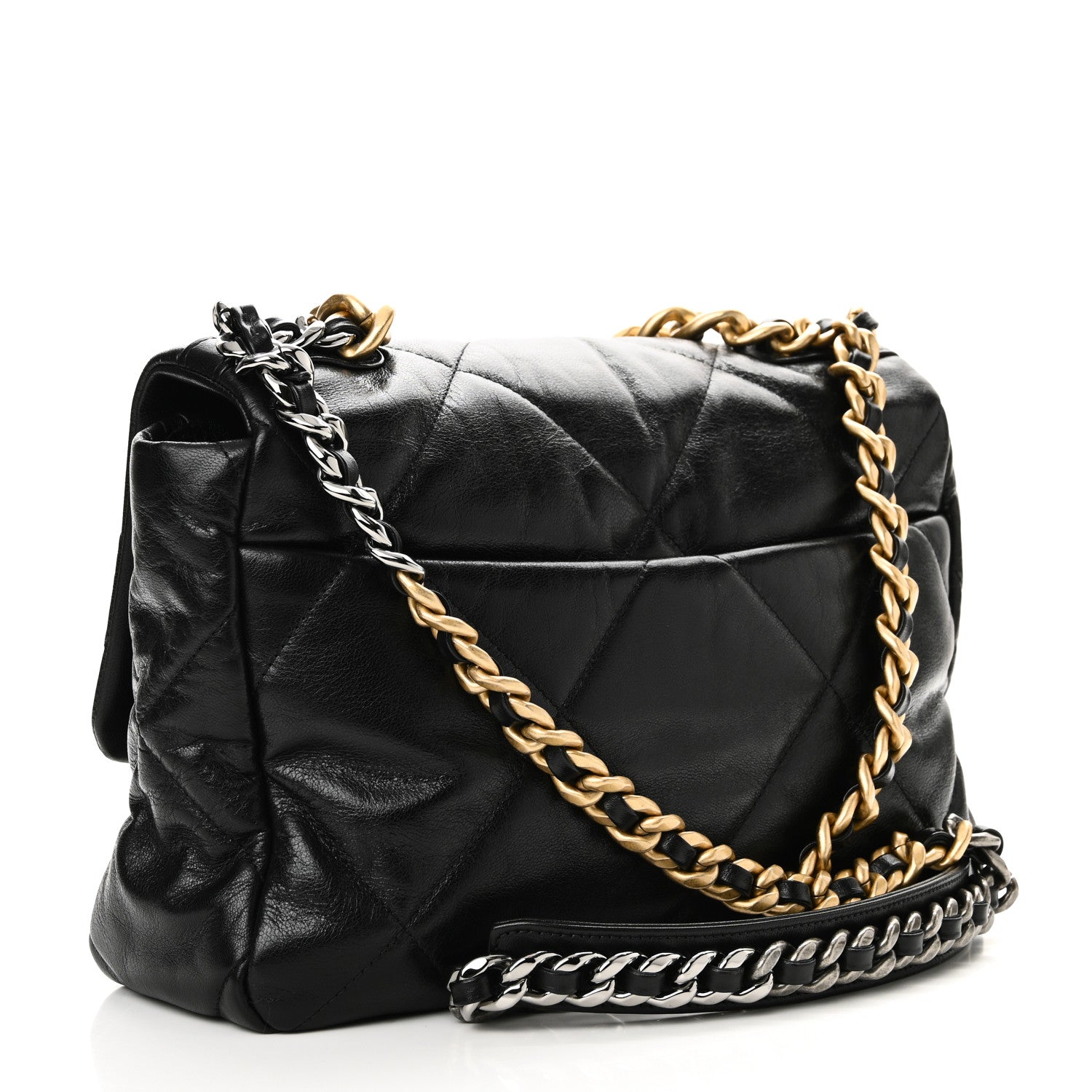 Chanel Goatskin Quilted Large Chanel 19 Flap Black 3 of 11