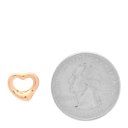 Tiffany 18K Rose Gold 11mm Elsa Peretti Open Heart Pendant 2 of 3