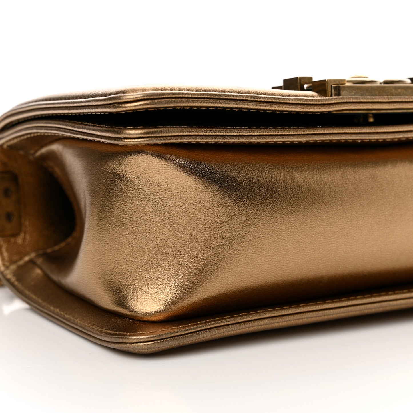 Galuchat Stingray Small Boy Flap Gold