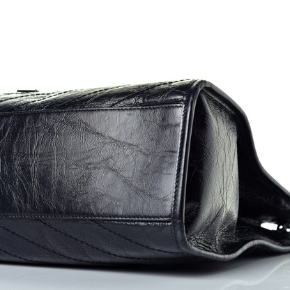 Saint Laurent Crinkled Calfskin Matelasse Monogram Large Niki Shopper Tote Black 8 of 8